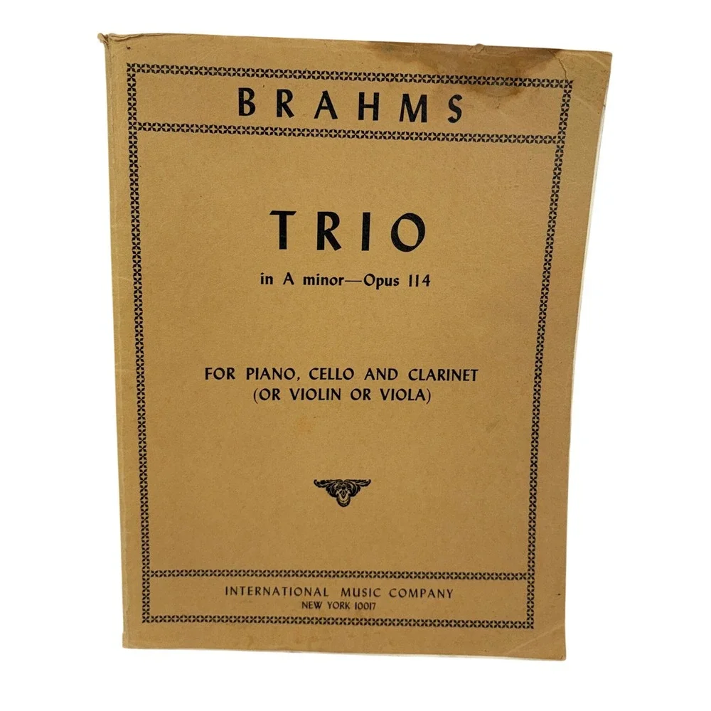 Brahms Trio in A minor Opus 114 Sheet Music Piano Cello Clarinet Violin Viola